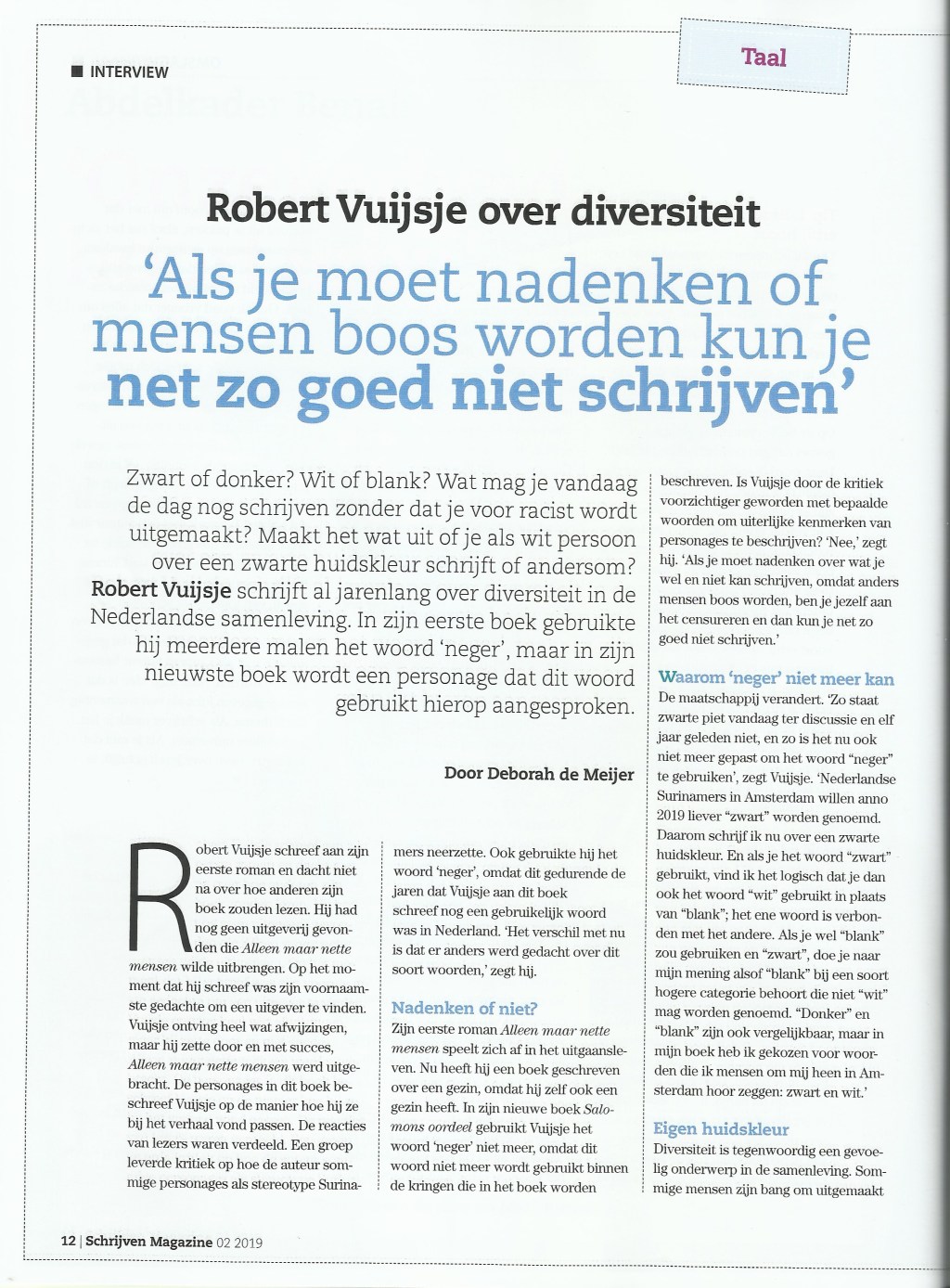 (Interview) Robert Vuijsje over diversiteit in de&nbsp;samenleving