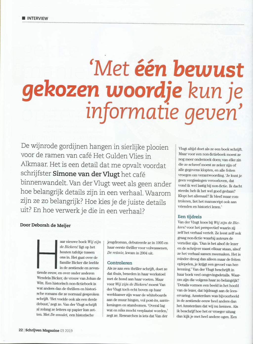 (Interview) Simone van der Vlugt: ‘Met één bewust gekozen woordje kun je informatie&nbsp;geven’